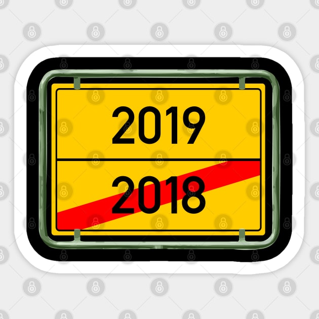 Happy New Year 2019 Tshirt-New Years Eve tshirt Sticker by designready4you